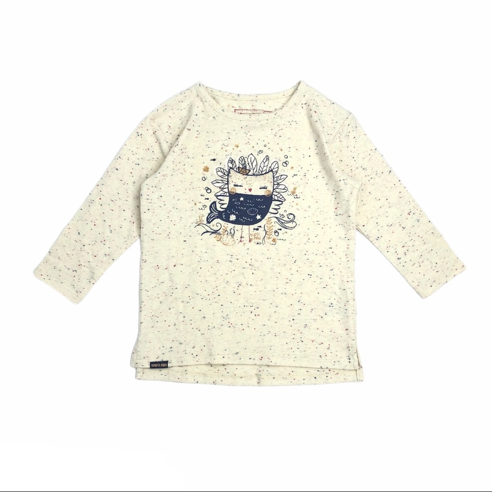 SOURIS MINI | Speckled Long Sleeve -Shirt